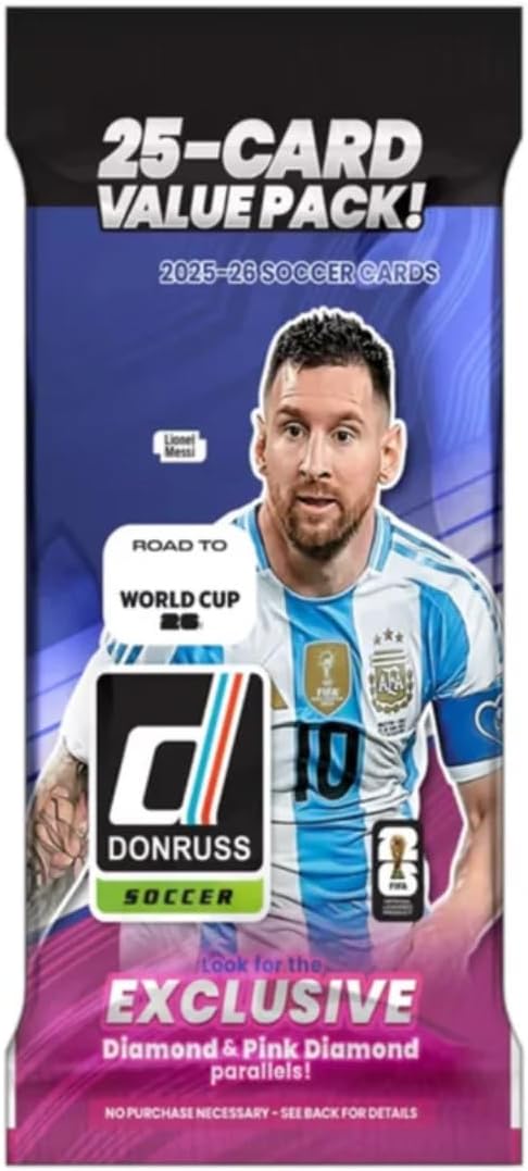 2025-26 Donruss Road to World Cup Soccer Cello/Fat Pack with 25 Total Trading Cards + Toploader and StreetCards Magnet! Look for Kaboom! - Image 2