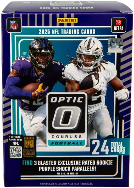 2025 Optic Football Blaster Box (Purple Shock) (24 Cards/Box) ((Downtown) - Image 4