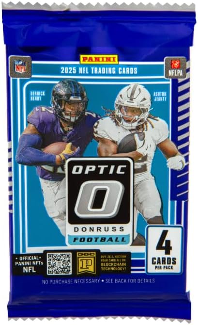 2025 Optic Football Blaster Box (Purple Shock) (24 Cards/Box) ((Downtown) - Image 2