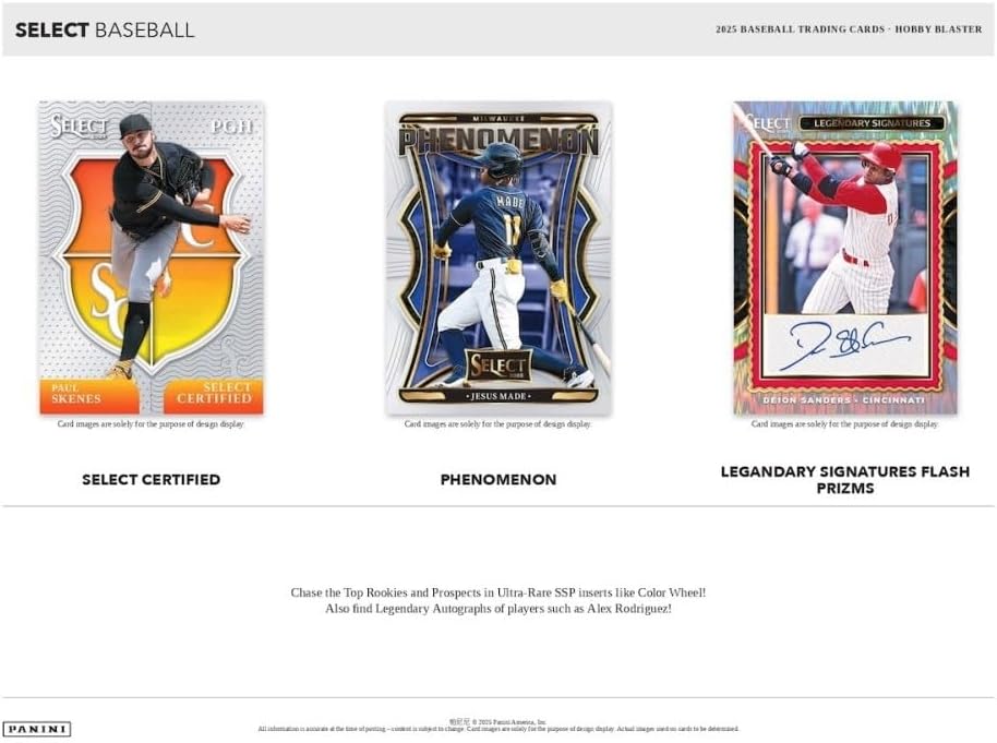 2025 Panini Select Baseball Hobby Blaster Trading Card Box (Chase Hobby Blaster Exclusive Green Flash Parallels) - Image 4