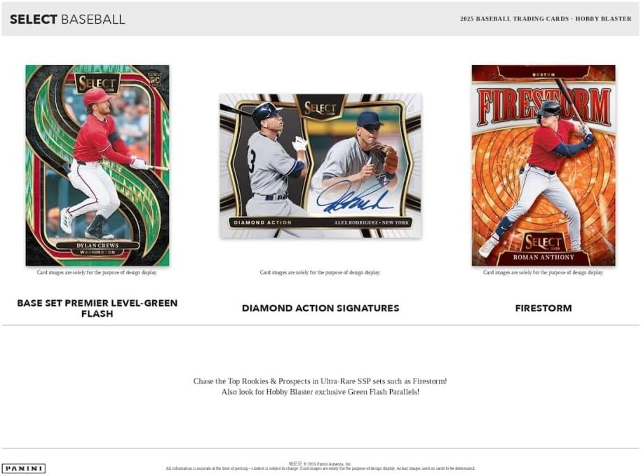 2025 Panini Select Baseball Hobby Blaster Trading Card Box (Chase Hobby Blaster Exclusive Green Flash Parallels) - Image 5