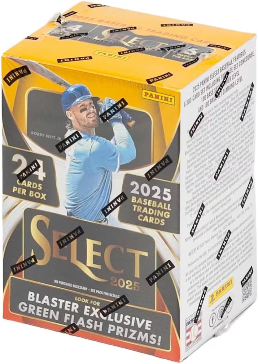 2025 Panini Select Baseball Hobby Blaster Trading Card Box (Chase Hobby Blaster Exclusive Green Flash Parallels) - Image 2