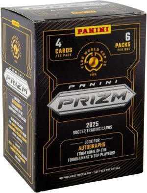 2025 Panini Prizm Club World Cup Soccer Blaster Box – FIFA Trading Cards – Includes Blaster-Exclusive Prizms, Rookies & Inserts – Official Panini Retail Set