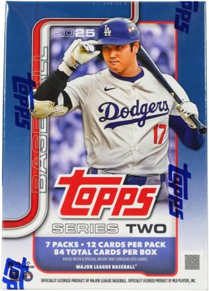 2025 Topps Series 2 Baseball Blaster Trading Card Box (7 Packs Per Box, 12 Cards Per Pack)