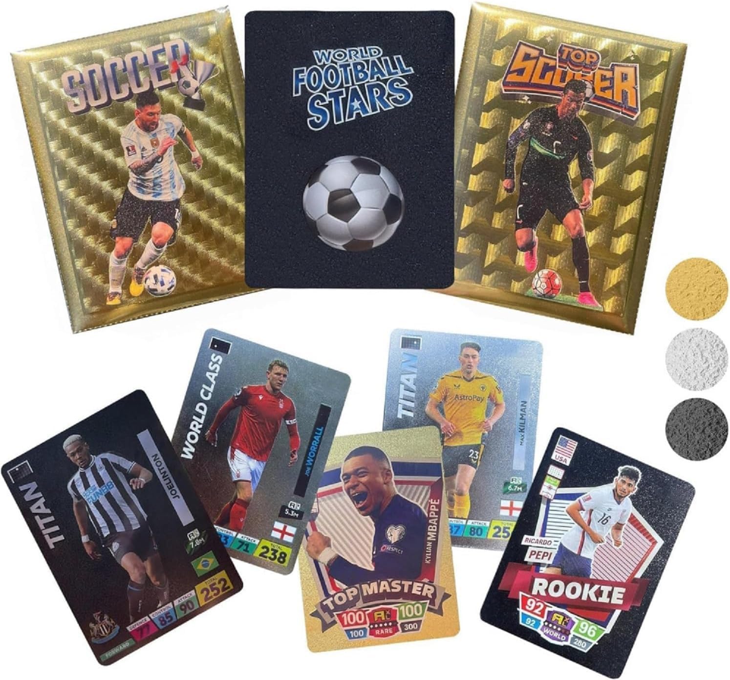 Soccer Cards - 33 Unique Greatest Soccer Players Fun - Fixed Card Set - Soccer Card to Create Unforgettable Moments for Friends, Siblings & Football Fans - Pack of 3 - Image 2