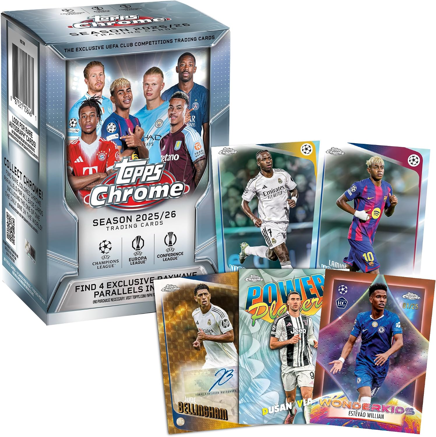 2025-26 Topps Chrome UEFA Club Competitions Soccer - Factory Sealed - Value Box - Image 2