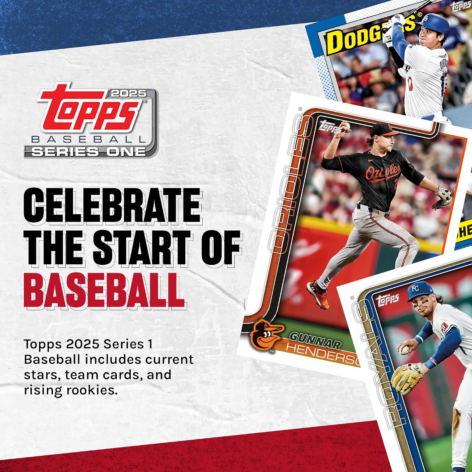 Topps 2025 MLB Baseball Series 1 Factory Sealed Value Box - Baseball Complete Sets - Image 3