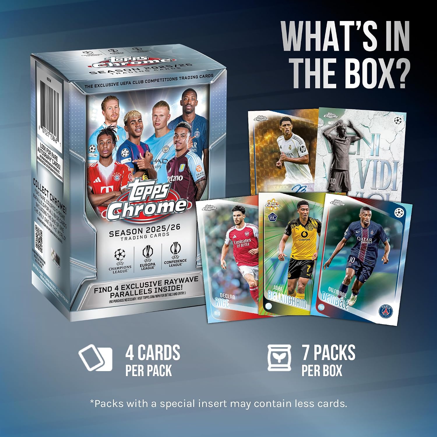2025-26 Topps Chrome UEFA Club Competitions Soccer - Factory Sealed - Value Box - Image 9