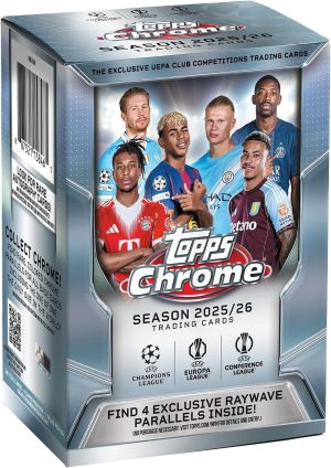 2025-26 Topps Chrome UEFA Club Competitions Soccer - Factory Sealed - Value Box