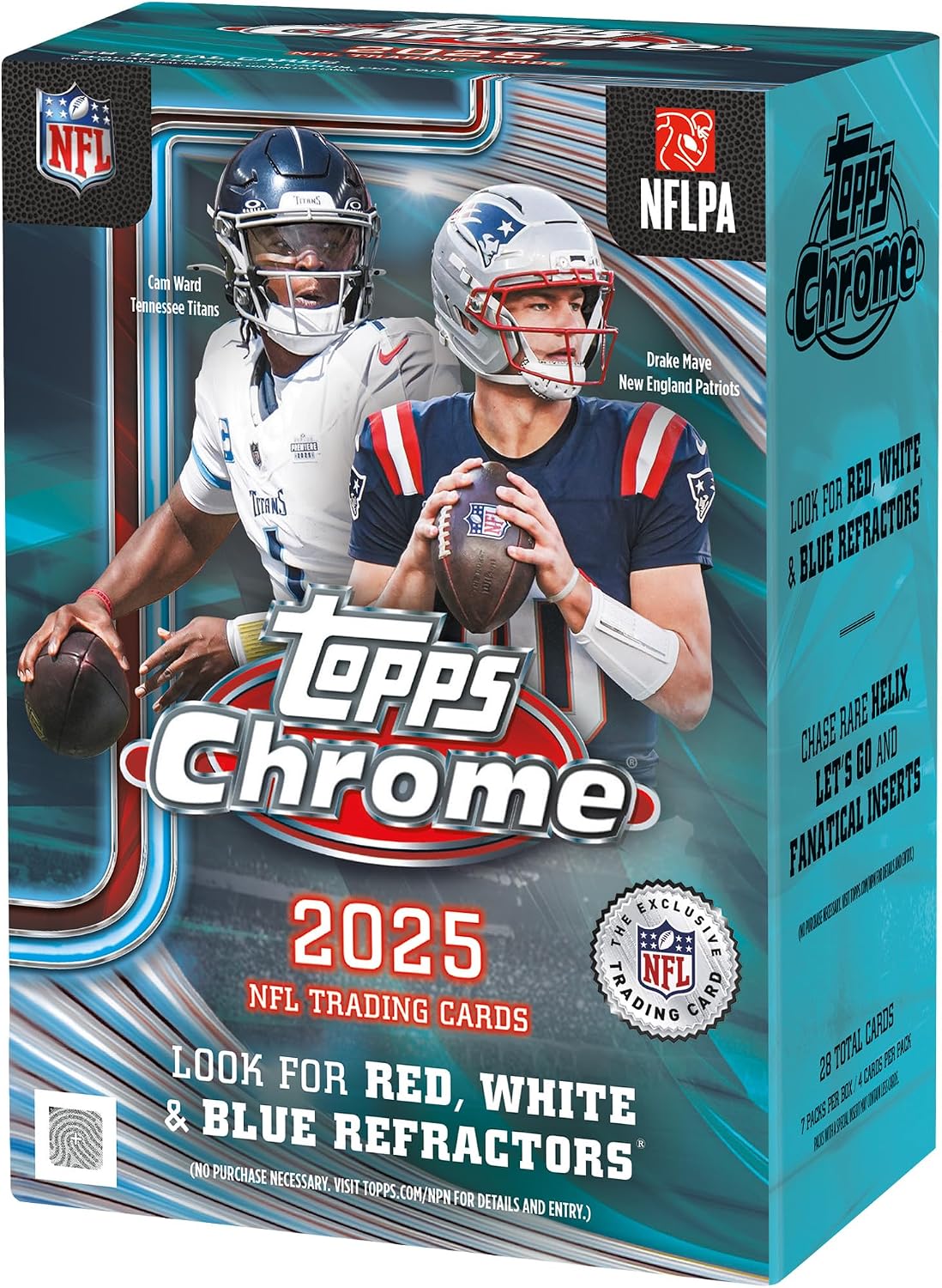 2025 Topps Chrome NFL Football - Factory Sealed - Value Box