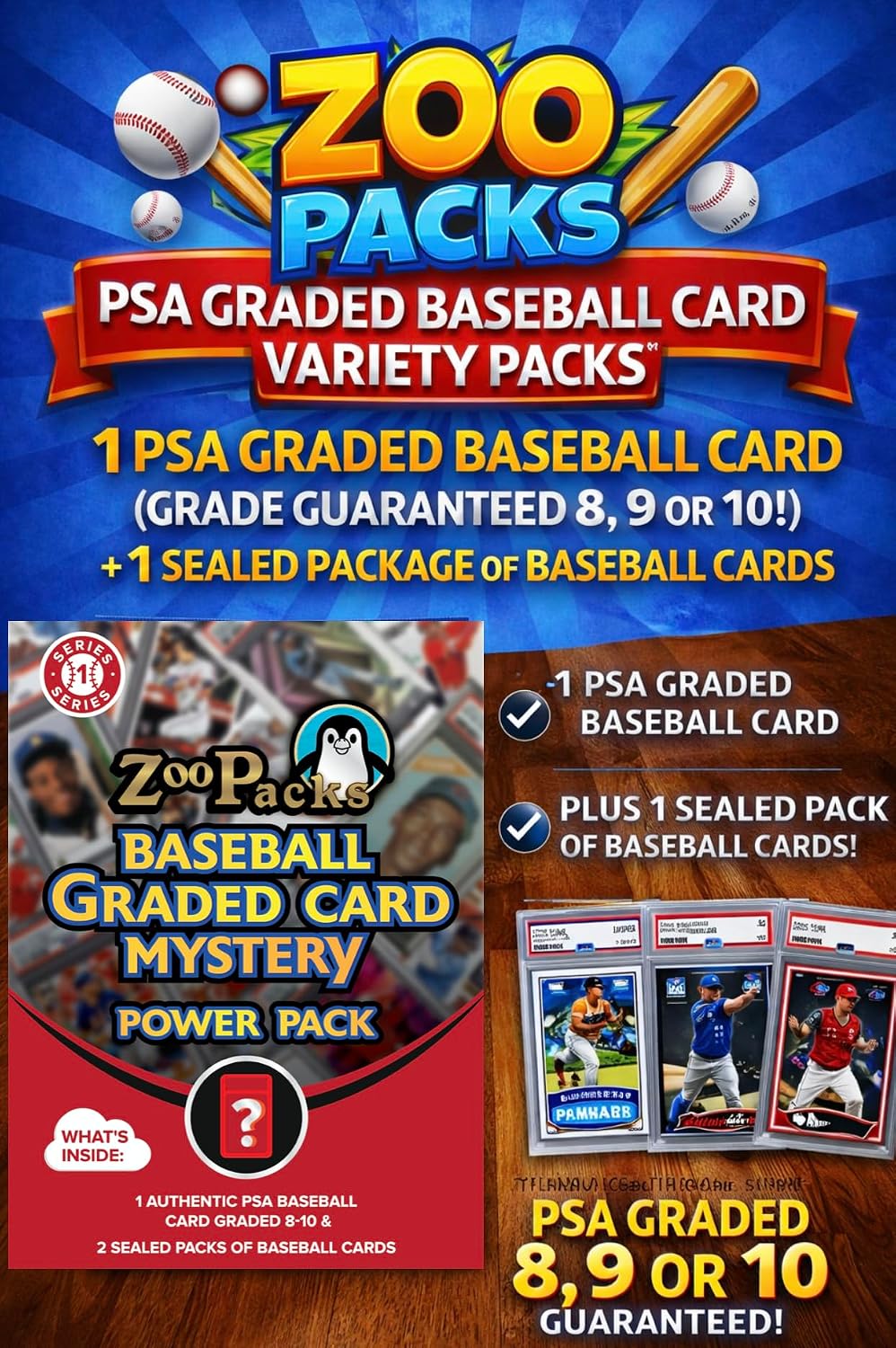 Zoo Packs MLB Baseball PSA Graded Card Mystery Power Pack - Amazon Exclusive - Image 2