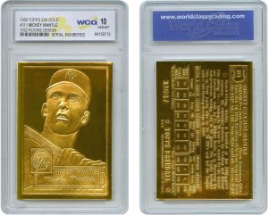 1952 Topps Mickey Mantle 22K Gold Rookie Card Design #311 - Graded GEM Mint 10