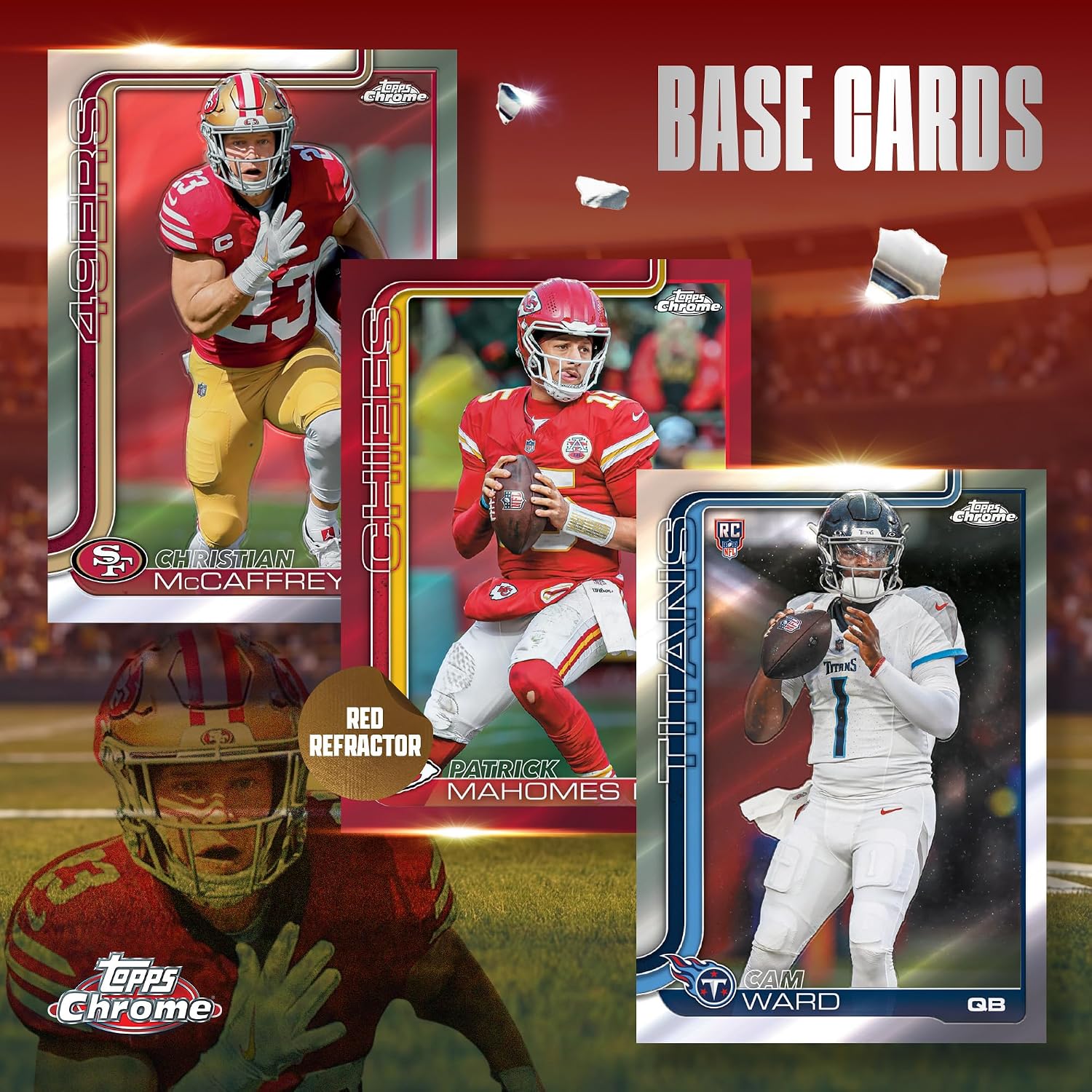 2025 Topps Chrome NFL Football - Factory Sealed - Value Box - Image 4