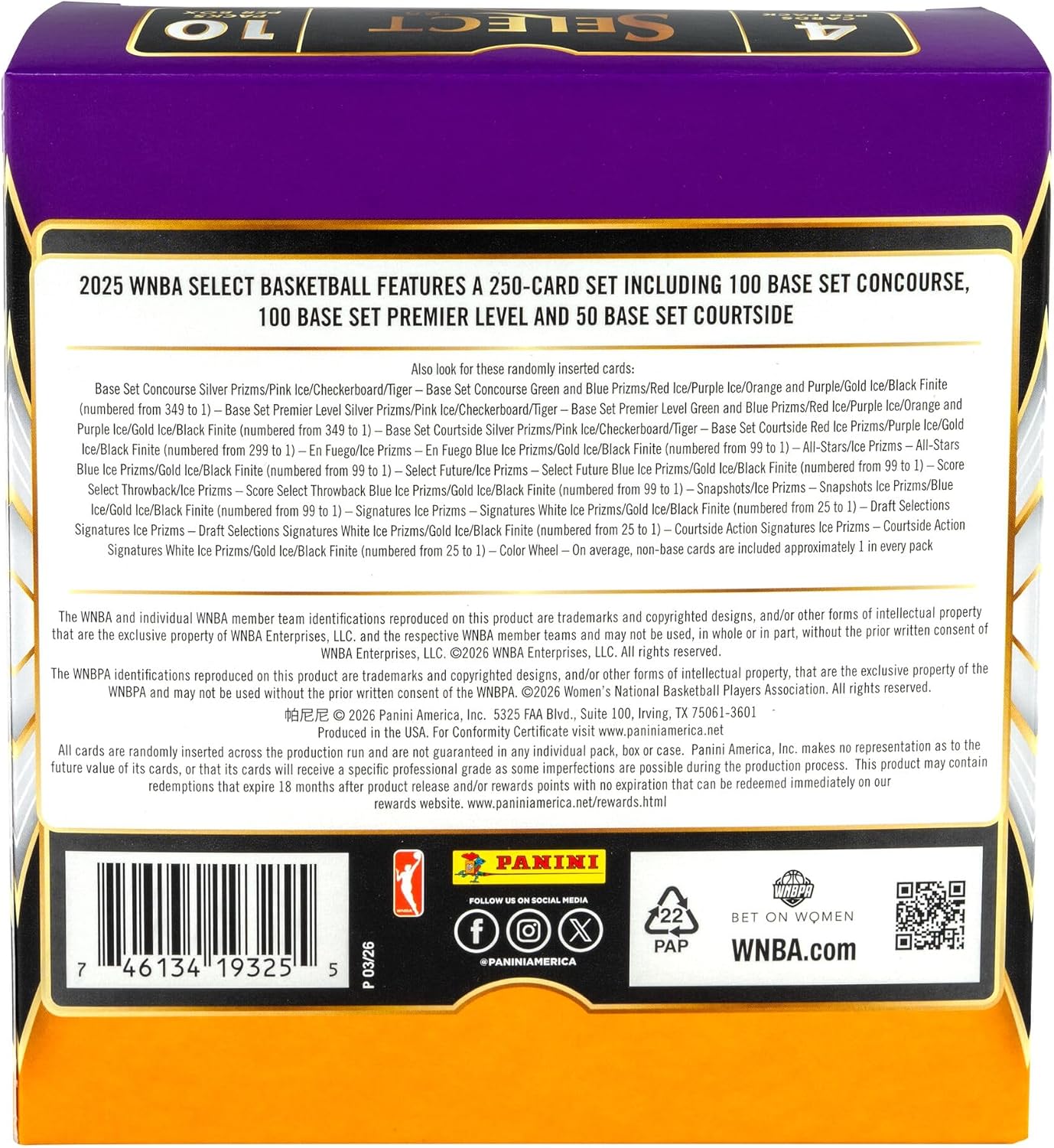 2025 Panini Select WNBA Basketball Retail Mega Box, 40 Trading Cards, 10 Packs, Pink Ice Prizms, WNBA Collectible Cards - Image 3
