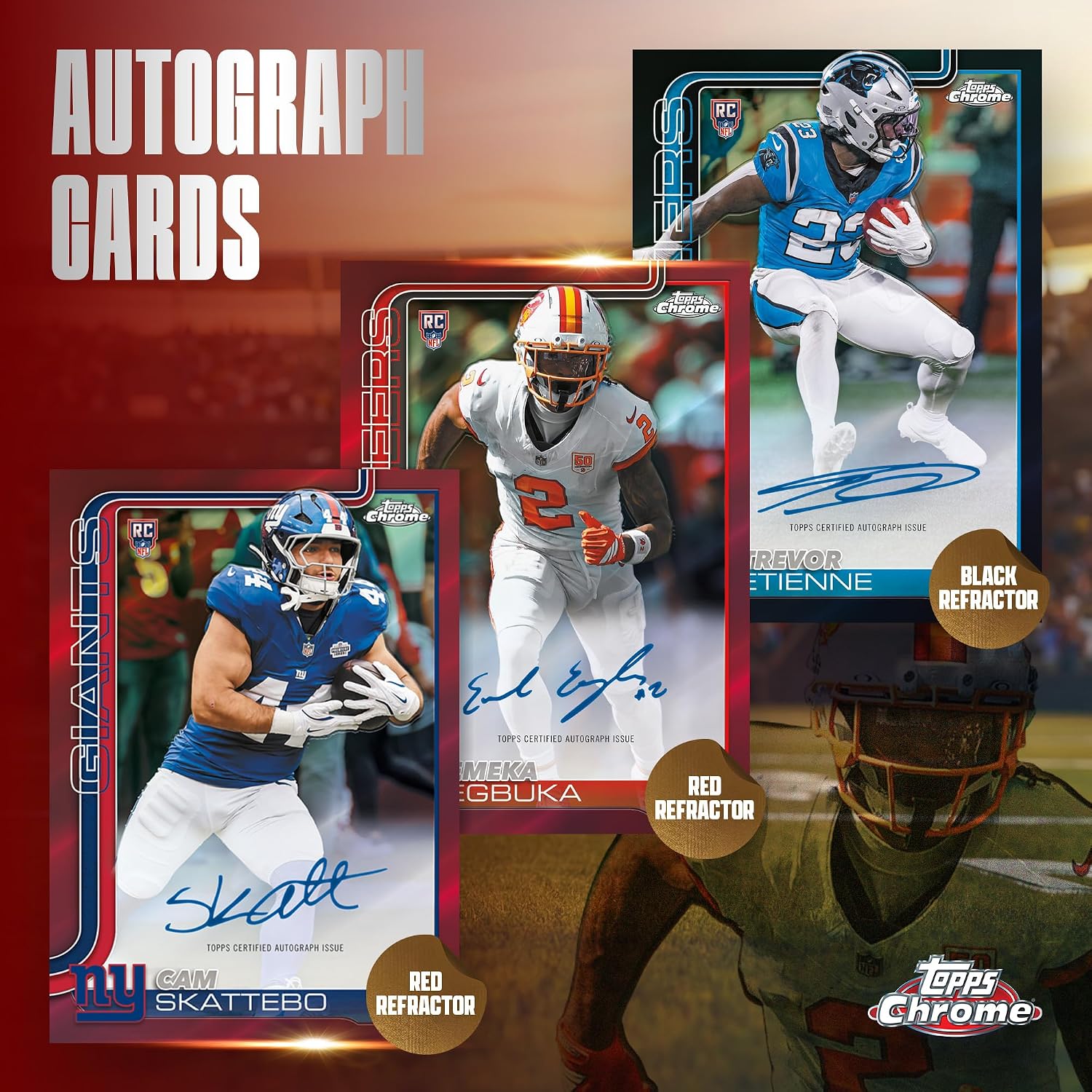 2025 Topps Chrome NFL Football - Factory Sealed - Value Box - Image 8