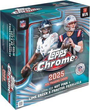 2025 Topps Chrome NFL Football - Factory Sealed - Mega Box