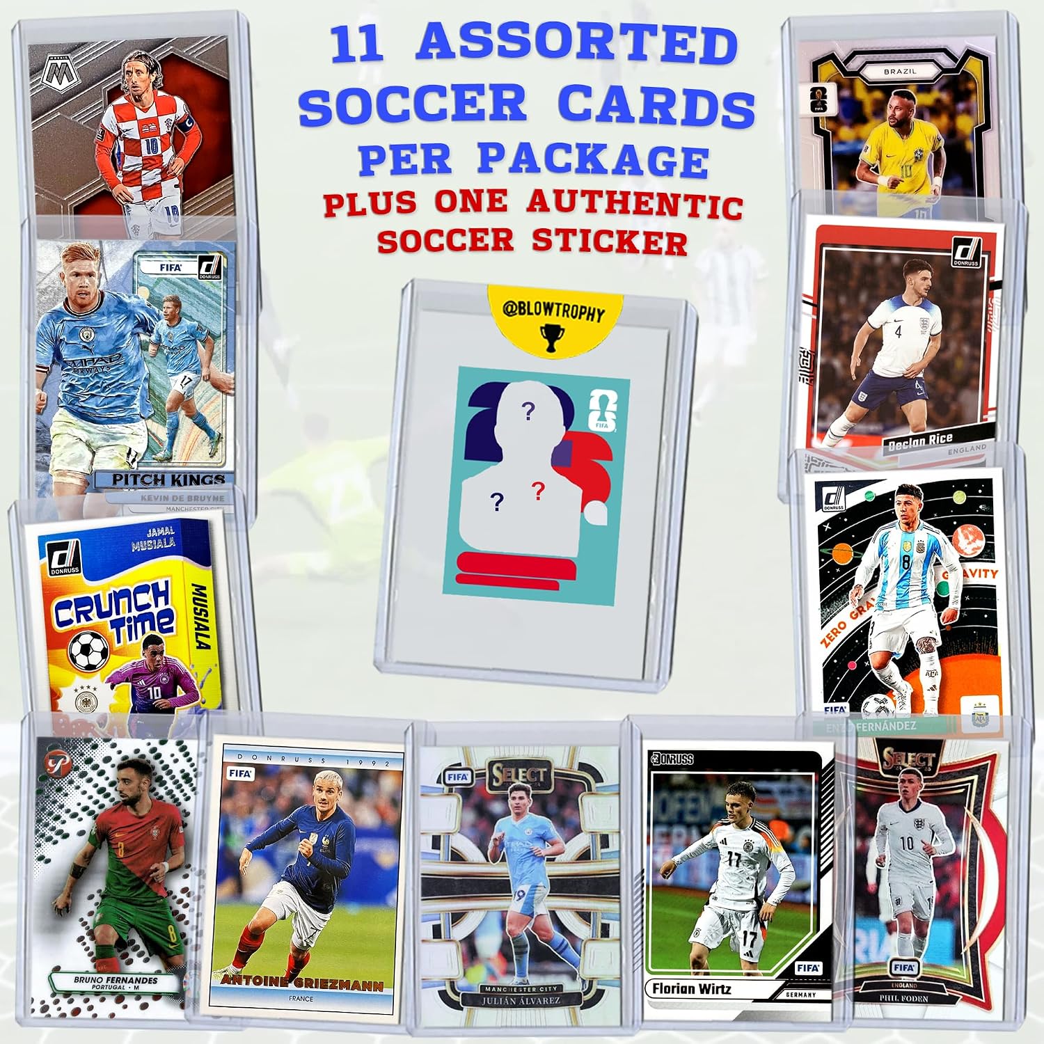 2026 World Cup Superstar Football Trading Card Set: 11 Cards + 1 Sticker - Image 5