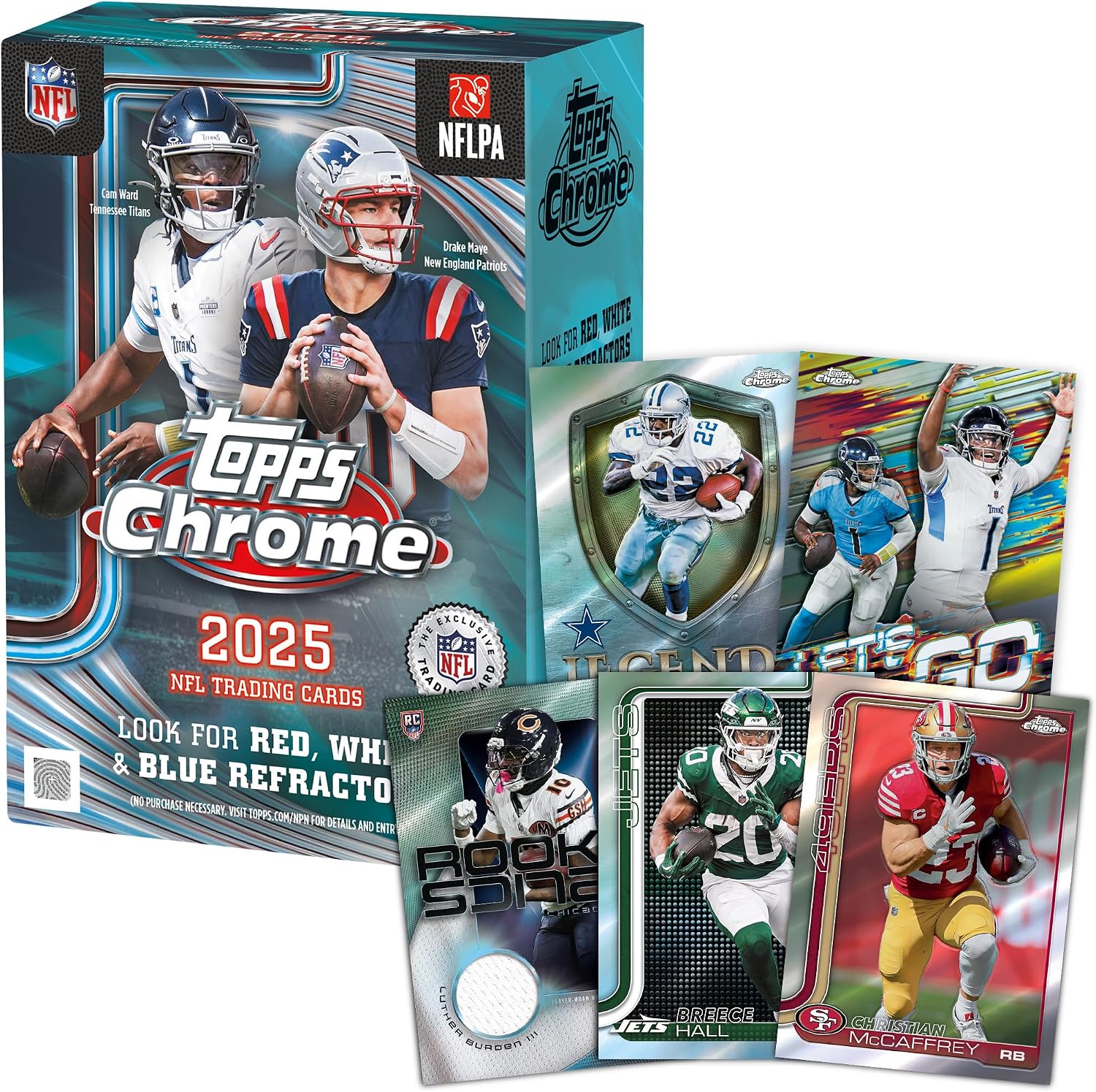 2025 Topps Chrome NFL Football - Factory Sealed - Value Box - Image 2